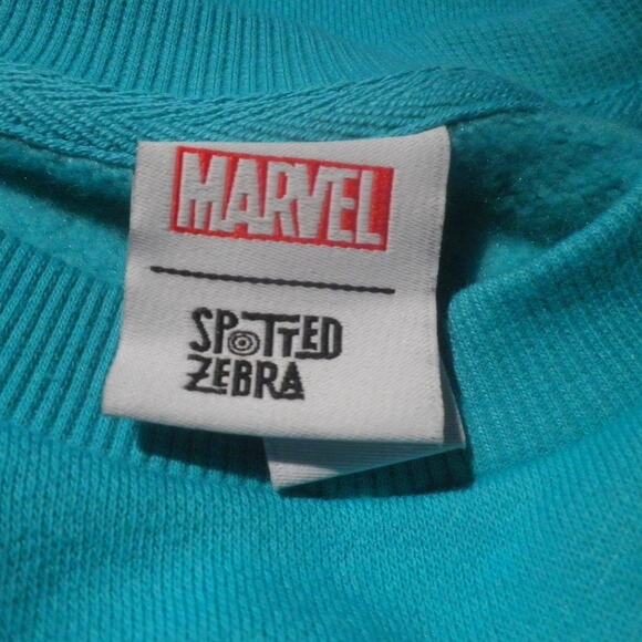 Spotted Zebra Marvel Girls' French Terry Long-Sleeve Dress Size Large (9Y) - Picture 8 of 12